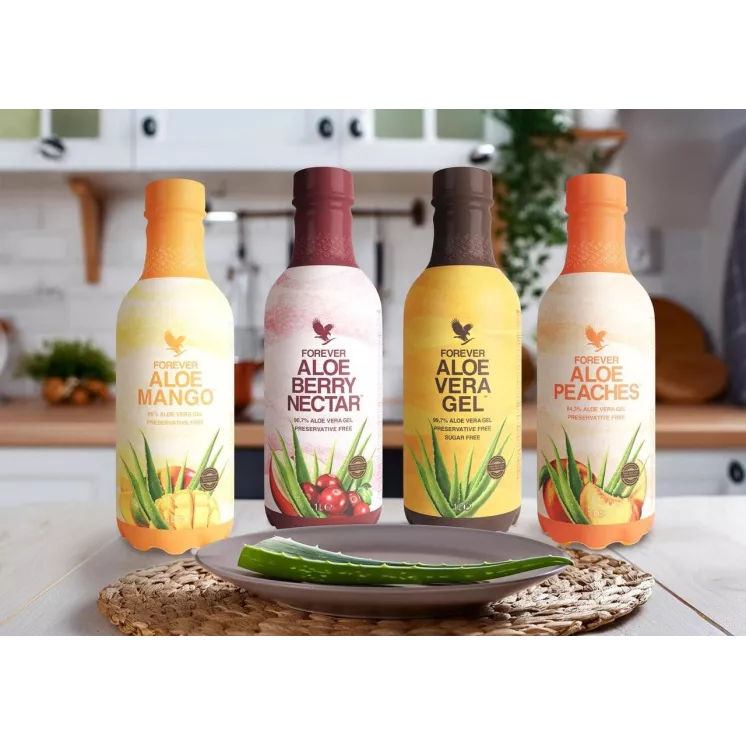 Bouteilles des boissons Forever Pulpe d'Aloe Vera